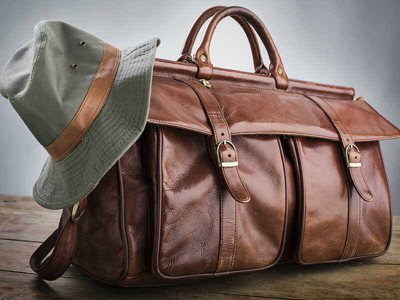 leather travel luggage sets